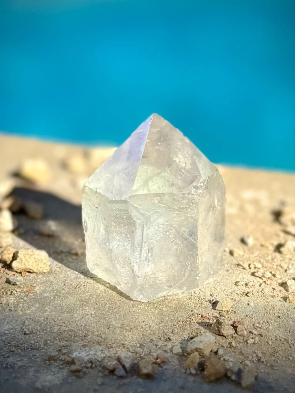 Brazilian Angel Aura Varied Geometric Tower/Shimmer Crystal Point